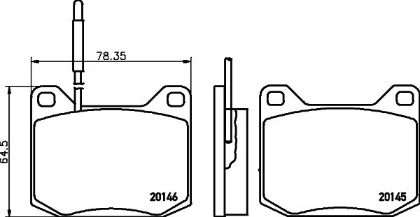 Kit de plaquettes de frein, frein à disque