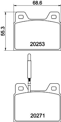 Kit de plaquettes de frein, frein à disque