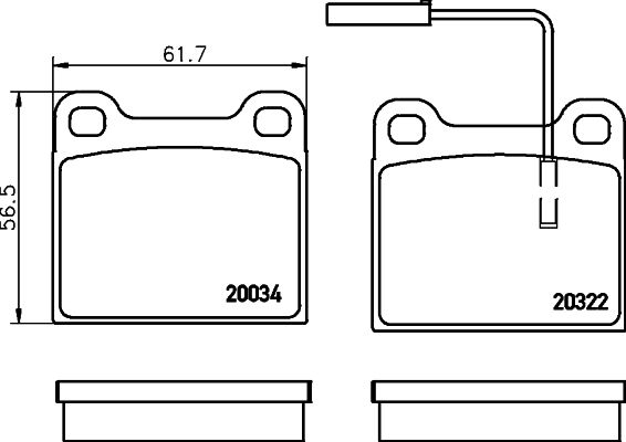 Kit de plaquettes de frein, frein à disque