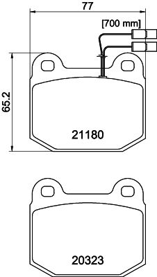 Kit de plaquettes de frein, frein à disque