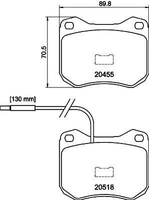 Kit de plaquettes de frein, frein à disque