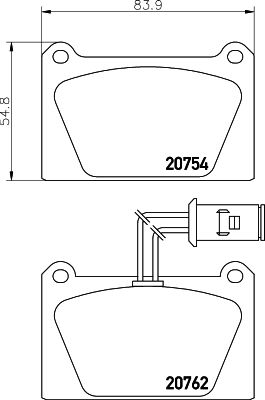 Kit de plaquettes de frein, frein à disque