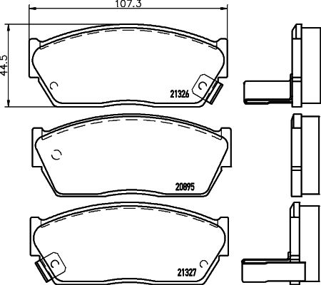 Kit de plaquettes de frein, frein à disque