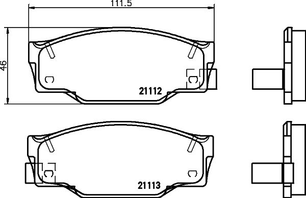 Kit de plaquettes de frein, frein à disque