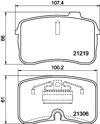 Kit de plaquettes de frein, frein à disque