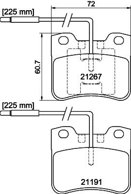 Kit de plaquettes de frein, frein à disque