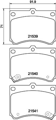 Kit de plaquettes de frein, frein à disque