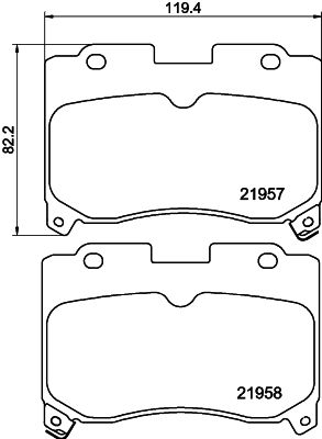 Kit de plaquettes de frein, frein à disque