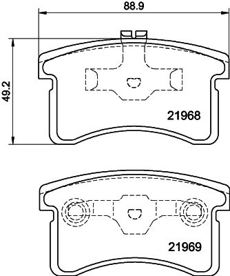 Kit de plaquettes de frein, frein à disque