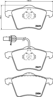 Kit de plaquettes de frein, frein à disque