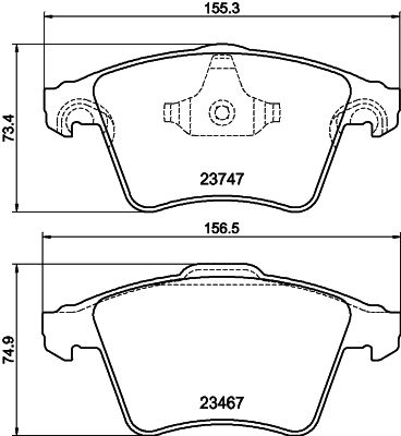 Kit de plaquettes de frein, frein à disque