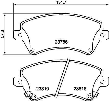 Kit de plaquettes de frein, frein à disque