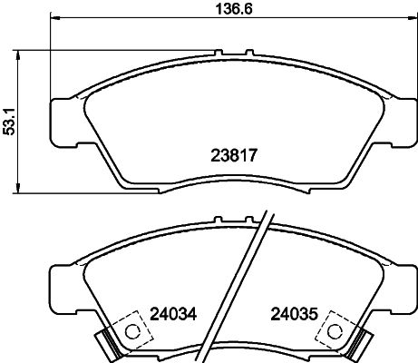 Kit de plaquettes de frein, frein à disque