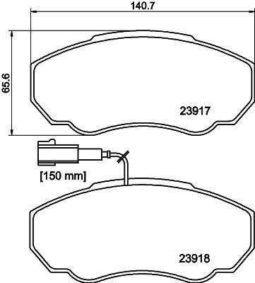 Kit de plaquettes de frein, frein à disque