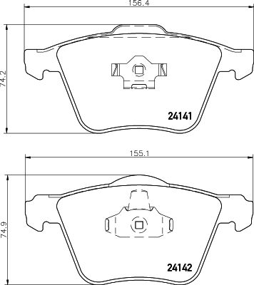 Kit de plaquettes de frein, frein à disque