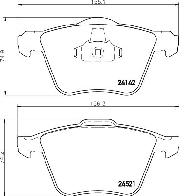 Kit de plaquettes de frein, frein à disque