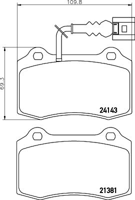 Kit de plaquettes de frein, frein à disque