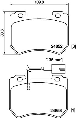 Kit de plaquettes de frein, frein à disque