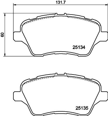 Kit de plaquettes de frein, frein à disque