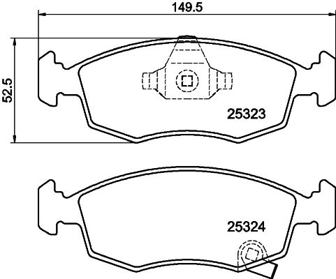 Kit de plaquettes de frein, frein à disque