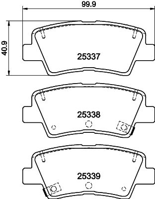 Kit de plaquettes de frein, frein à disque