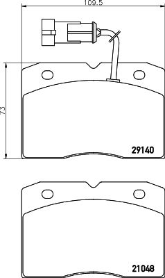 Kit de plaquettes de frein, frein à disque