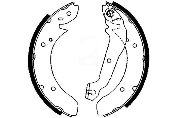 Jeu de mâchoires de frein