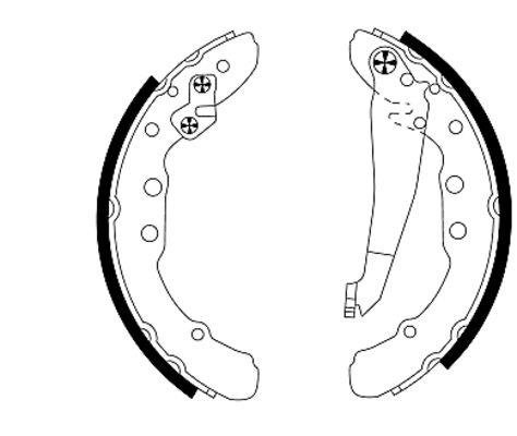 Jeu de mâchoires de frein