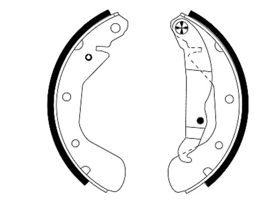 Jeu de mâchoires de frein