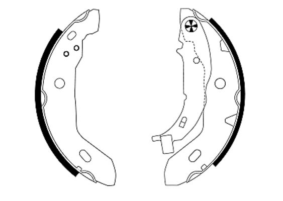 Jeu de mâchoires de frein Shoe Kit