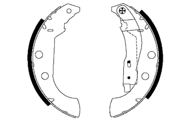 Jeu de mâchoires de frein