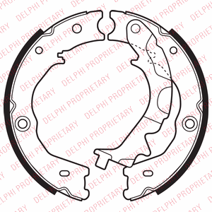 Jeu de mâchoires de frein, frein de stationnement