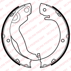 Jeu de mâchoires de frein, frein de stationnement
