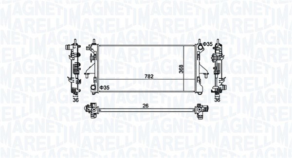 Radiateur 350213126900 pour Peugeot Boxer Camionnette