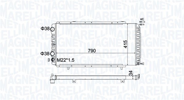 Radiateur 350213180900 pour Peugeot Boxer Camionnette