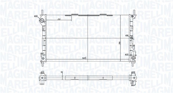 Radiateur 350213181200 pour Ford Transit Connect