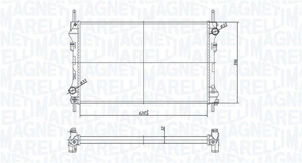 Radiateur 350213183300 pour Ford Transit Camionnette