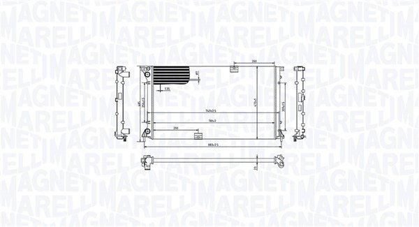 Radiateur 350213213400 pour Opel Vivaro A Camionnette