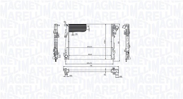 Radiateur 350213213600 pour Opel Vivaro A Camionnette
