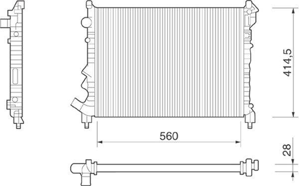 Radiateur, refroidissement du moteur