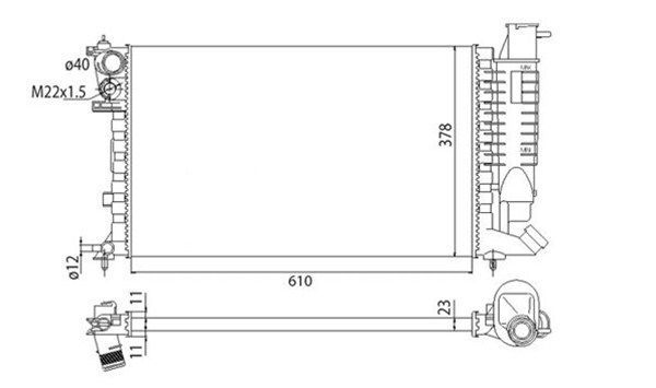 Radiateur, refroidissement du moteur