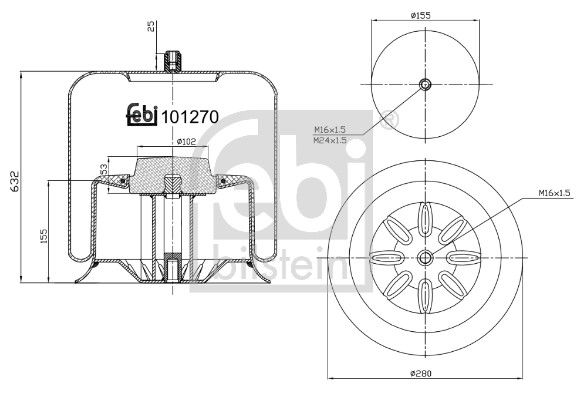 Soufflet à air, suspension pneumatique