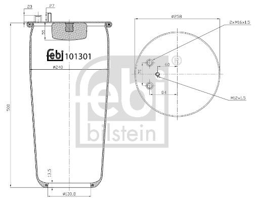 Soufflet à air, suspension pneumatique