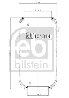 Soufflet à air, suspension pneumatique febi Plus