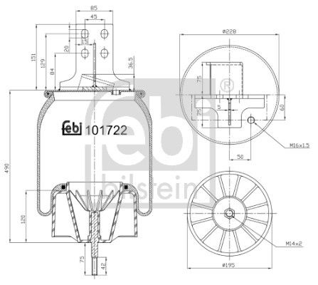 Soufflet à air, suspension pneumatique