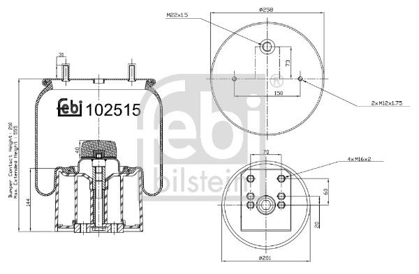 Soufflet à air, suspension pneumatique