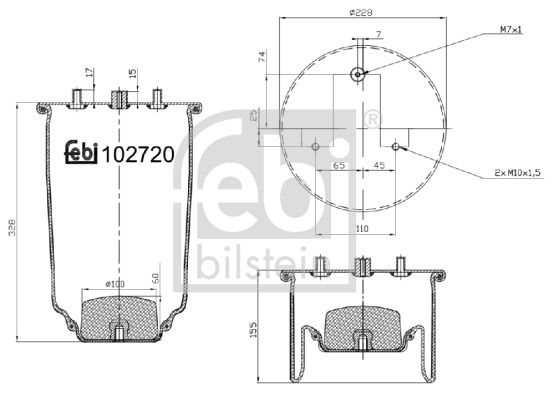 Soufflet à air, suspension pneumatique