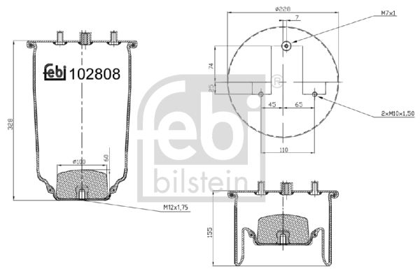 Soufflet à air, suspension pneumatique