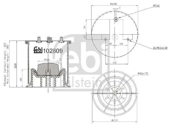 Soufflet à air, suspension pneumatique