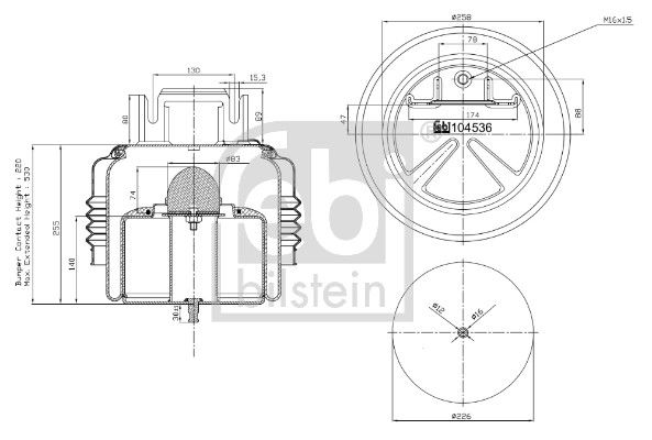 Soufflet à air, suspension pneumatique
